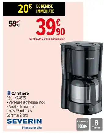 Carrefour Cafetière offre