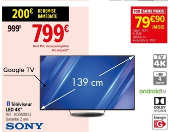 Carrefour Téléviseur LED 4K" offre