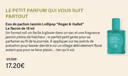 Monoprix Roger & Gallet Jasmin Lollipop offre