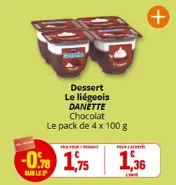 Coccimarket DANETTE Le liégeois Chocolat offre