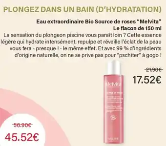Melvita Eau extraordinaire Bio Source de roses