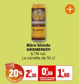 Coccimarket GRIMBERGEN Bière blonde offre