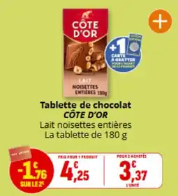 Coccimarket CÔTE D'OR Tablette de chocolat offre