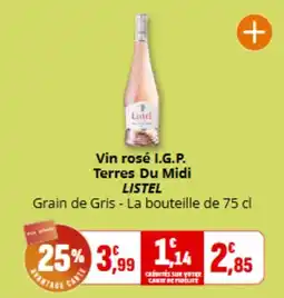 Coccimarket LISTEL Vin rosé I.G.P. Terres Du Midi offre