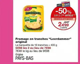 Monoprix Fromage En Tranches offre