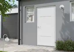 Brico Dépôt Porte d'entrée alu blanc mahe 215x90 droite offre