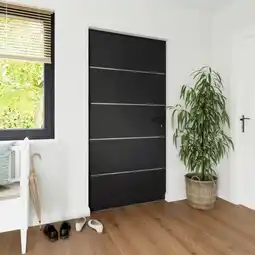 Brico Dépôt Porte entrée alu gris loras h215xl90gauche offre
