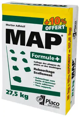 Brico Dépôt Mortier adhésif map 25 kg + 2,5 kg offerts offre