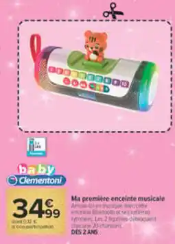 Carrefour Clementoni Ma première enceinte musicale offre
