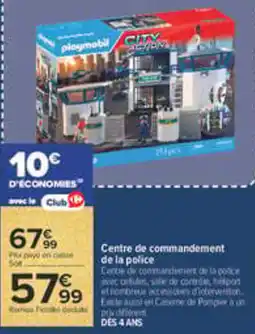 Carrefour Playmobil Centre de commandement de la police offre