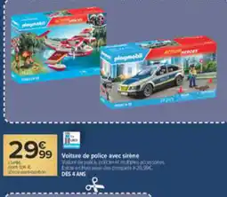 Carrefour Playmobil Voiture de police avec sirène offre