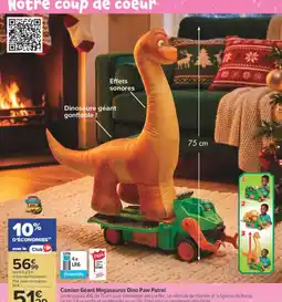 Carrefour Paw Patrol Camion Géant Megasaurus Dino offre