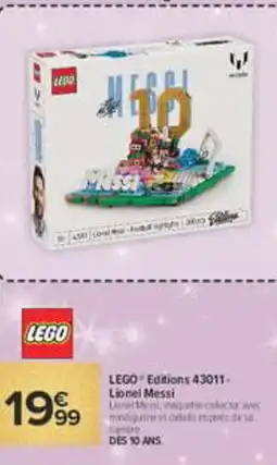 Carrefour Lego editions 43011 lionel messi offre