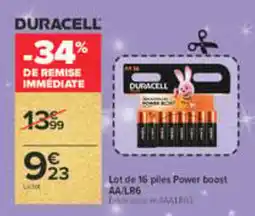 Carrefour DURACELL piles Power boost offre