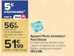 Carrefour Canal Toys Appareil Photo Instantané offre