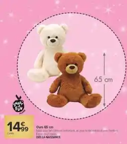 Carrefour SMART & FUN Ours 65 cm offre