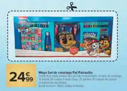 Carrefour Pat Patrouille Mega Set de coloriage offre