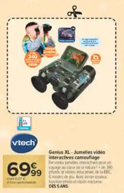 Carrefour Vtech Genius XL - Jumelles vidéo interactives camouflage offre
