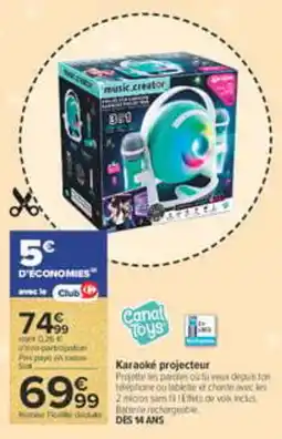 Carrefour Karaoké projecteur offre