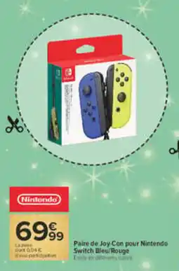 Carrefour Nintendo Paire de Joy-Con offre