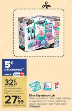 Carrefour Canal Toys Slime Experience Lab offre
