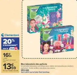 Carrefour Clementoni Mon laboratoire des parfums offre
