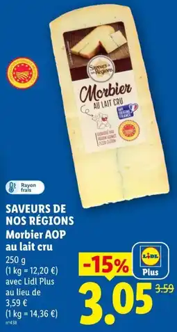 Lidl Saveurs de nos régions Morbier AOP offre