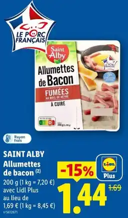 Lidl Saint Alby Allumettes de Bacon offre