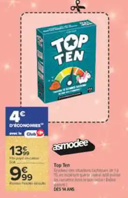 Carrefour Asmodee Top Ten offre