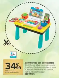 Carrefour Baby bureau des découvertes offre