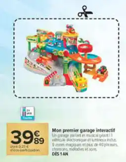 Carrefour Mon premier garage interactif offre