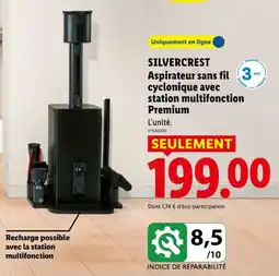 Lidl Silvercrest aspirateur sans fil cyclonique avec station multifonction premium offre