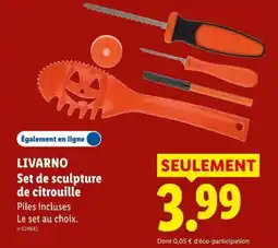 Lidl LIVARNO Set de sculpture de citrouille offre