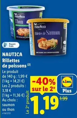 Lidl Nautica Rillettes de poissons offre