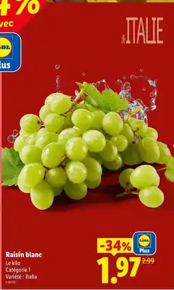 Lidl Raisin blanc offre