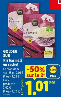 Lidl GOLDEN SUN Riz basmati offre