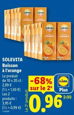 Lidl Solevita Boisson à l'orange offre