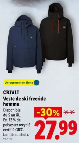 Lidl CRIVIT Veste de ski freeride homme offre