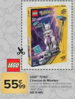 Carrefour LEGO L'évasion de Mewtwo offre