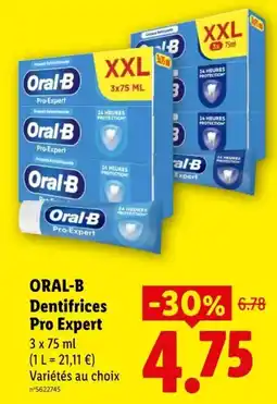 Lidl Oral-B Dentifrices Pro Expert offre