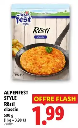 Lidl ALPENFEST Rösti classic offre