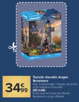Carrefour Playmobil Tourelle chevalier dragon Novelmore offre