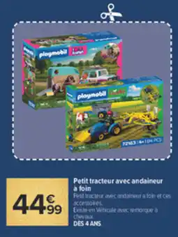 Carrefour Playmobil Petit tracteur avec andaineur à foin offre