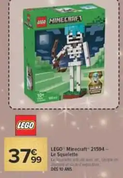Carrefour LEGO Minecraft Le Squelette offre