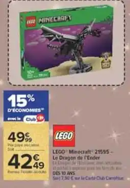 Carrefour LEGO Minecraft Le Dragon de l'Ender offre