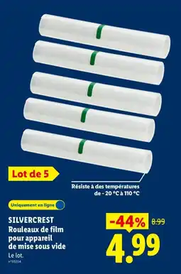 Lidl SILVERCREST Rouleaux de film pour appareil de mise sous vide offre