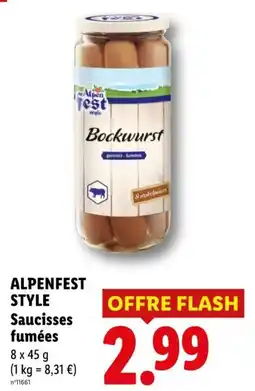 Lidl Alpenfest Style Bockwurst offre