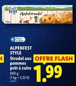 Lidl Alpenfest Style Strudel aux pommes offre