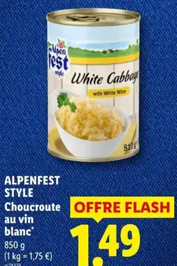 Lidl Alpenfest Choucroute offre