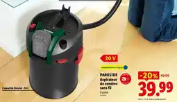 Lidl Parkside aspirateur de cendres sans fil offre